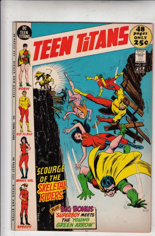 Teen Titans, The #37 (Feb-72) VF/NM+ High-Grade Kid Flash, Robin, Wonder Girl...