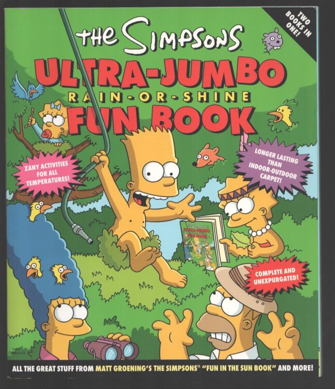 Simpsons Ultra-Jumbo Rain or Shine Fun Book 2006-Games-puzzles-paper dolls-ga...