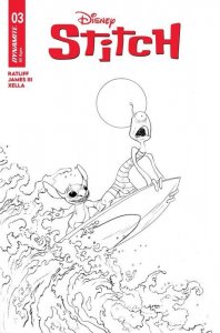 Stitch (Dynamite) #3E VF/NM ; Dynamite | 1:10 Variant B&W Disney All Ages Lilo &