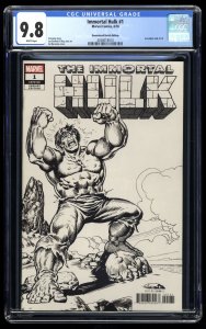 Immortal Hulk #1 CGC NM/M 9.8 1:1000 Sal Buscema Remastered Sketch Variant