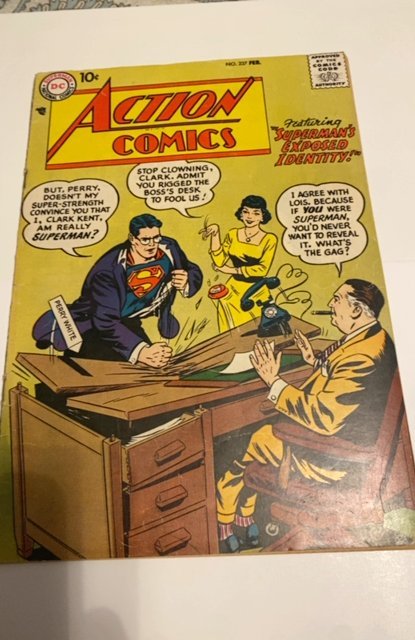 Action Comics #237 (1958) superman identity revealed FN