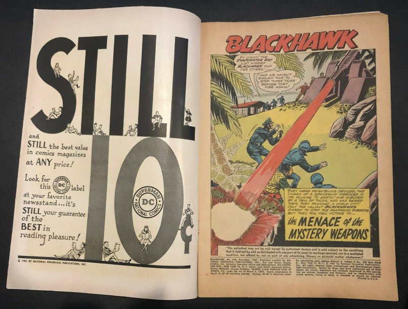 Blackhawk #166 - Creatures That Controlled the Blackhawks! (Grade 5.5) 1961