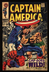 Captain America #106 Jack  Kirby Cover and Art!