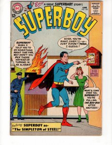 Superboy #105 (1963) THE SIMPLETON OF STEEL! Silver DC / ID#113