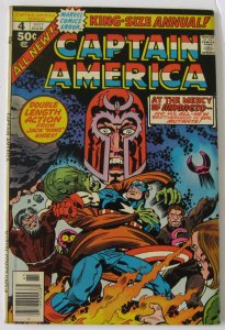Captain America Annual #4 (1977, Marvel), VG-FN (5.0), Kirby s/a/c, Magneto app.