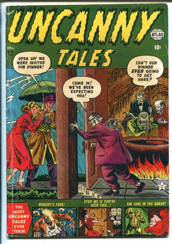 Uncanny Tales #4 1952-Atlas-Joe Maneely-horror-vampire-skeleton-VG/FN