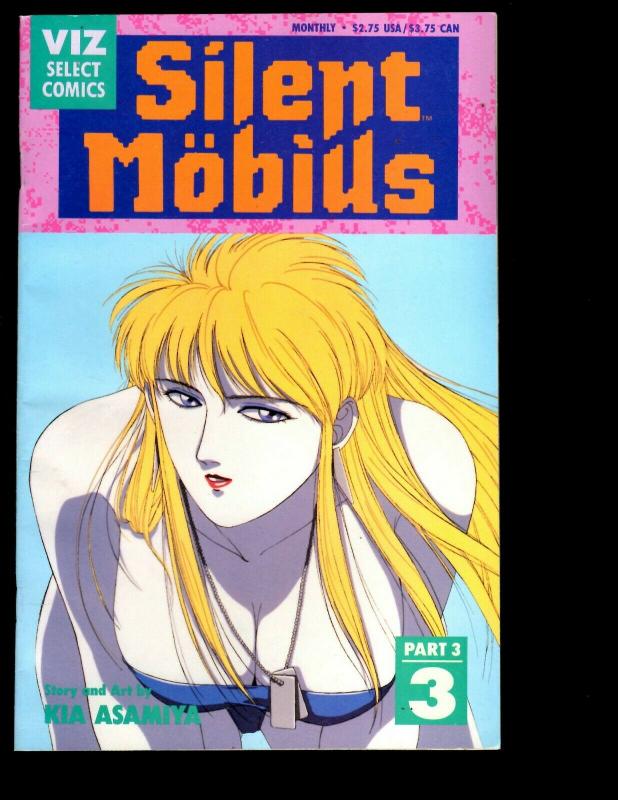 7 Silent Mobius Viz Select Comics Pt. 3 #3 5 Pt. 4 #1 2 3 4 5 Manga Sci-Fi JF18