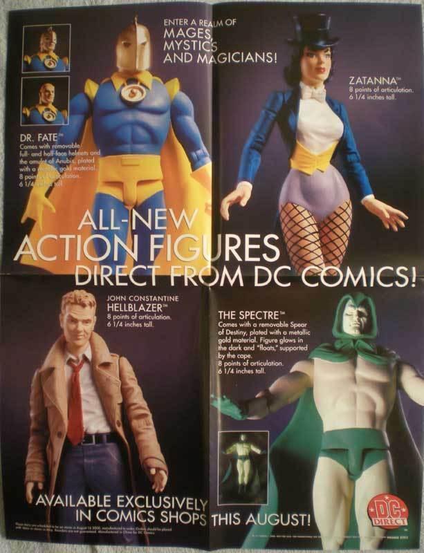 DC DIRECT ACTION FIGURES Promo poster, 17x22, Unused, more Promos in store