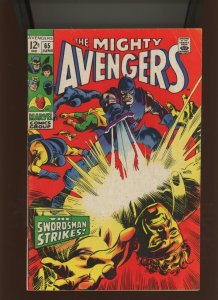 (1969) The Avengers #65: SILVER AGE! KEY ISSUE! (5.5/6.0)