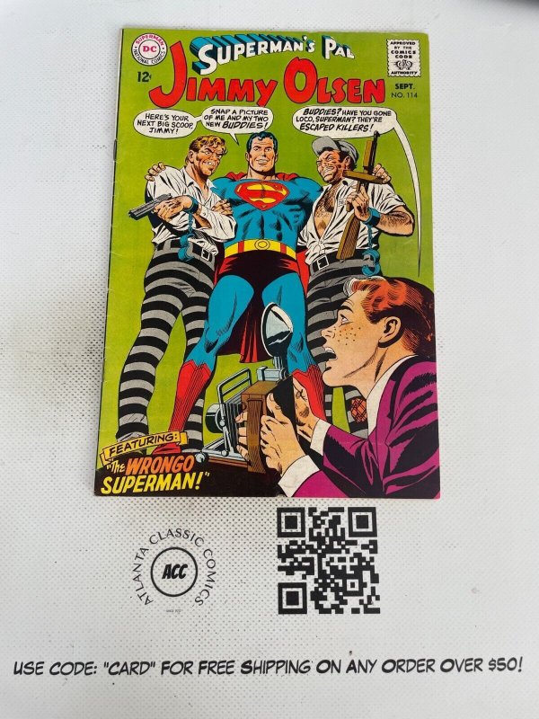 Superman's Pal Jimmy Olsen # 114 VF/NM DC Silver Age Comic Book Batman 12 SM17