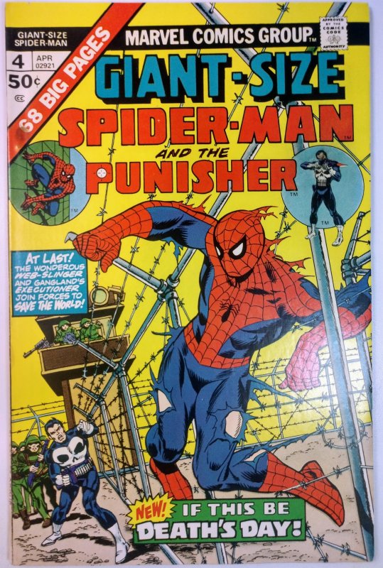 Giant-Size Spider-Man #4 (6.0, 1975) Water Stain Back Cover