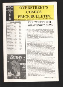 Overstreet Comics Price Bulletin #8 1988-Info on price increases-Historic & i...
