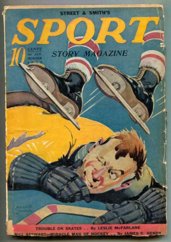 Sport Story Pulp 1st January 1939- wild hockey cover!