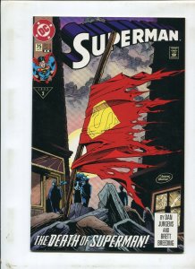SUPERMAN #75 - DIRECT - 2ND PRINT RARE DOOMSDAY! (9.0)