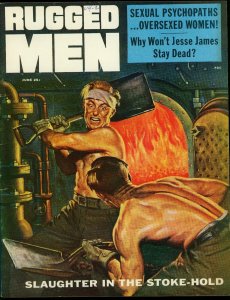 Rugged Men Pulp Magazine June 1956- Jesse James- Red Light District FN