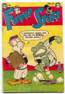 Funny Stuff #74 1953- Baseball cover- Dodo & Frog F/G