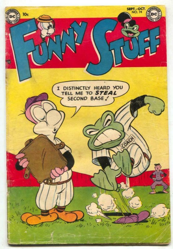 Funny Stuff #74 1953- Baseball cover- Dodo & Frog F/G