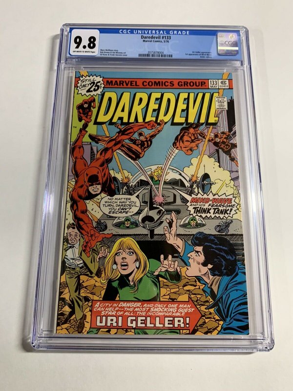 Daredevil 133 Cgc 9.8 Marvel Bronze Age Ow/w Pages