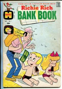 Richie Rich Bank Book  #1 1972-Harvey 1st issue-ice cream cover-VG