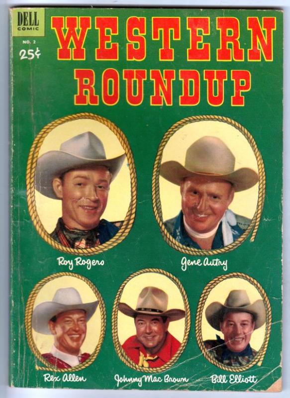 Dell Giant Western Roundup #2 (Feb-53) VG Affordable-Grade Roy Rogers, Dale E...
