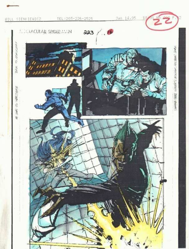 Spectacular Spider-Man #223 p.22 Color Guide Art - Shriek by John Kalisz