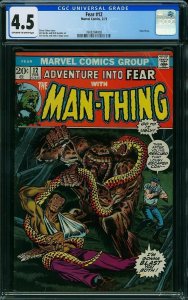 Fear #12 (1973) CGC 4.5 VG+