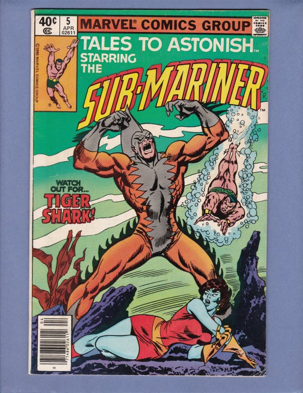 Tales To Astonish #5 VG Namor Sub-Mariner Marvel 1980