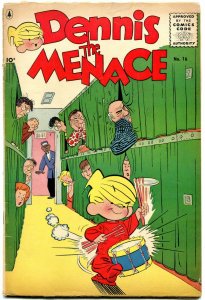 Dennis the Menace #16 1956- Drum Gag cover- Pines comics G-