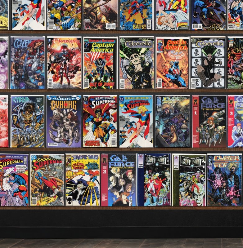 Huge Lot 140+ Comics with Captain America, Touch, Cyberforce, Superman & More!