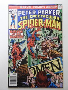 The Spectacular Spider-Man #2  (1977) vs Kraven and The Tarantula! Sharp Fine/VF