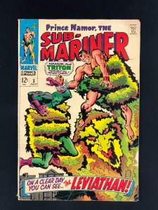 Sub-Mariner #3 (1968) GD- On A Clear Day You Can See... LEVIATHAN!