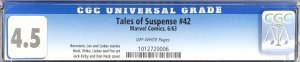 Tales of Suspense #42 (1963) CGC 4.5 OW Pages 4th Appearance of Iron Man