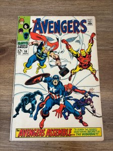 Avengers # 58 VF- Marvel Comic Book Hulk Thor Iron Man Vision 21 J370