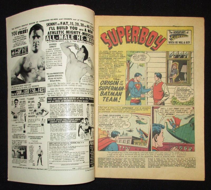 Adventure Comics #275 - Origin of Superman / Batman Team-Up (DC, 1960) FN-