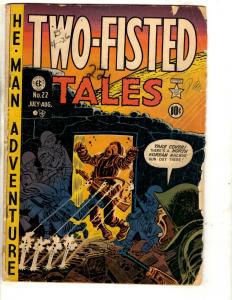 Two-Fisted Tales # 22 VG- EC Golden Age Comic Book Korea War He Man Adven. JL10