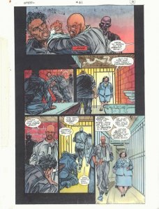 Steel #41 p.3 Color Guide Art - John Irons in Jail with Margot by John Kalisz