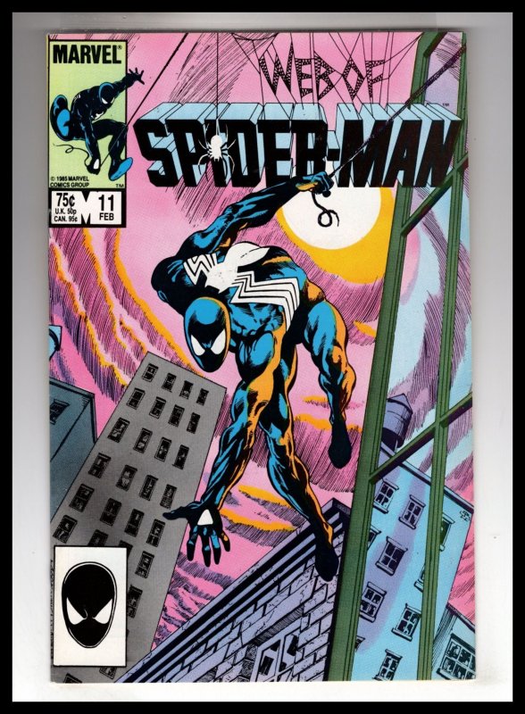 Web of Spider-Man #11 (1986) Black Costume!  / ECA5X