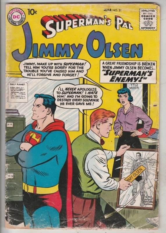 Jimmy Olsen, Superman's Pal  #35 (Mar-59) VG Affordable-Grade Jimmy Olsen