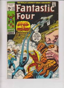 Fantastic Four #114 FN+ stan lee - john buscema - 2nd over-mind - bronze age