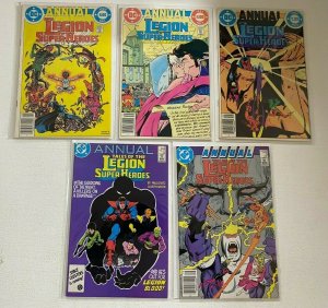 Legion of Super-Heroes set #1-5 ANN (2nd series)  6.0 FN (1982-87)