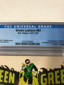 Green Lantern 87 Cgc 9.8 Ow Pages 1st John Stewart RARE! Dc Comics