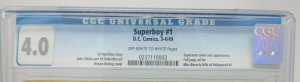 Superboy #1 ~ DC 1949 ~ CGC 4.0 ~ Superman Cover and Appearance