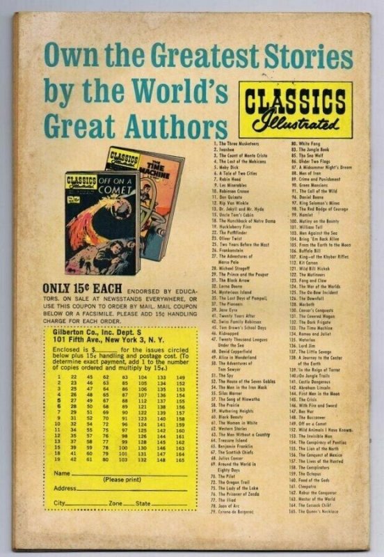 Classics Illustrated Miles Standish #92 HRN 165 ORIGINAL Vintage Comic Book