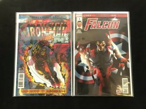 FALCON #1+IRON MAN #71 2PC LOT (VF/NM) TAKE FLIGHT!! HOLO!! 2017