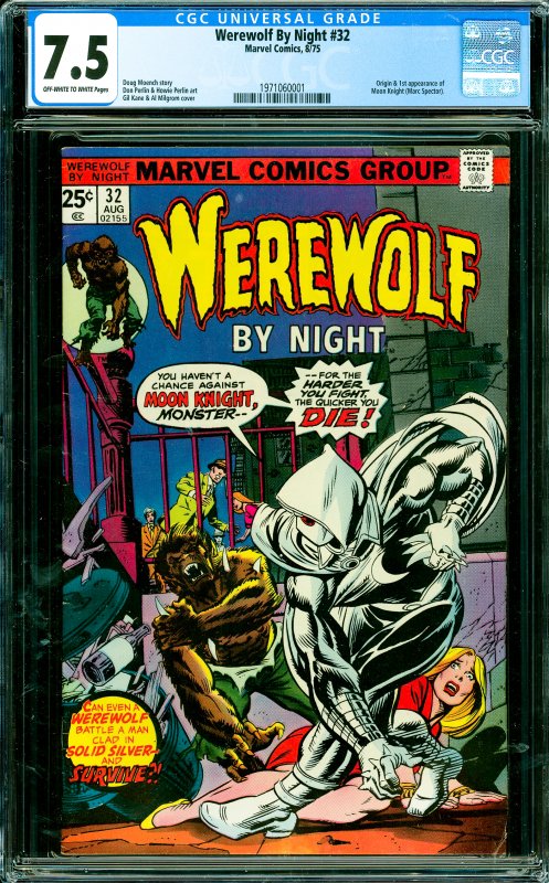 Werewolf By Night #32 CGC Graded 7.5 Origin & 1st appearance of Moon Knight (...