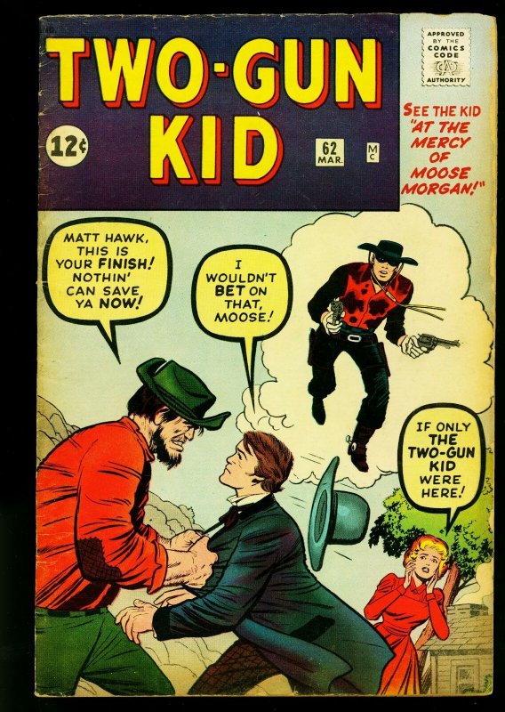 Two-Gun Kid #62 1963- Marvel Western- Jack Kirby- Secret Identity- VG+