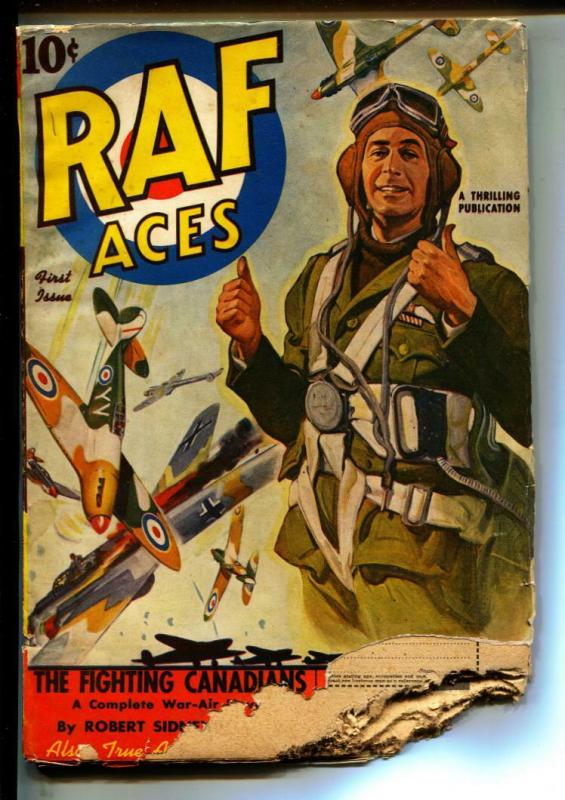 RAF Aces-Pulps-First Issue/1941-Orlando Rigoni-Robert Sidney Bowen