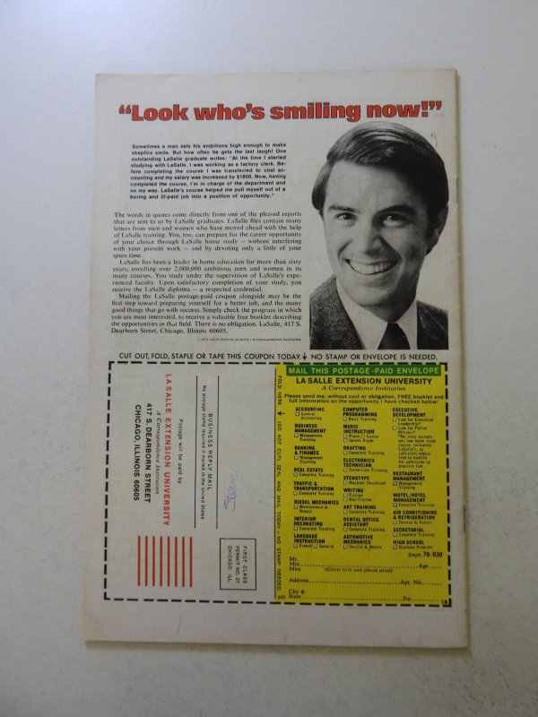 The Avengers #141 (1975) FN- condition ink back cover