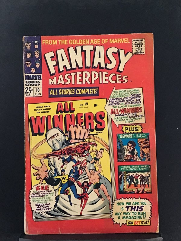 Fantasy Masterpieces #10 (1967) All-Winners Squad