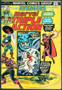 Marvel Triple Action 20 FN 6.0 Avengers Marvel 1974